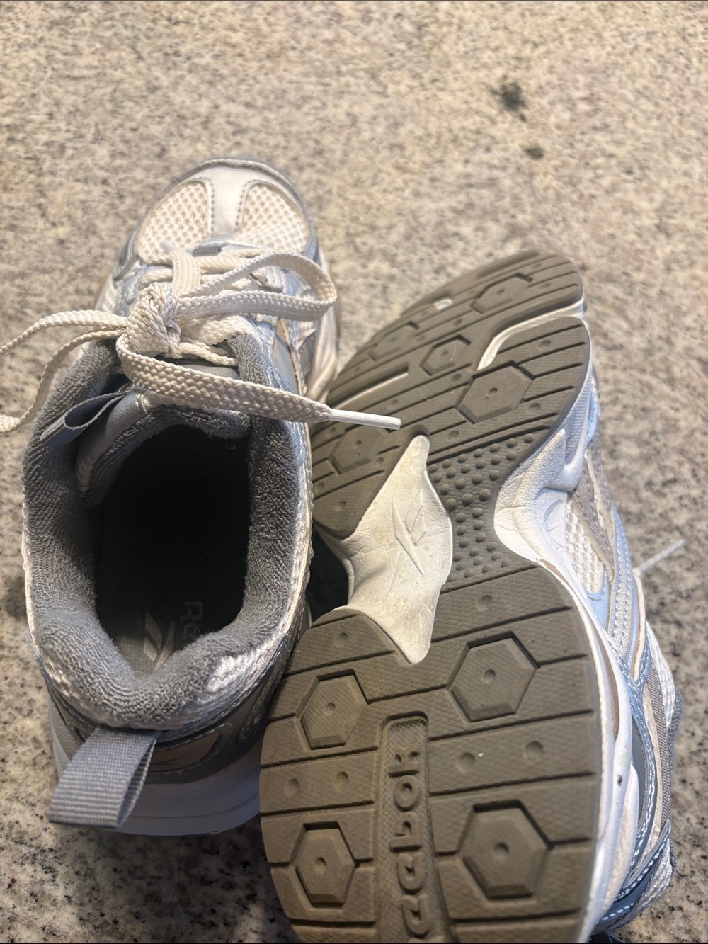 Reebok Women's White and Light Gray Athletic Sneakers - Picture 4 of 4